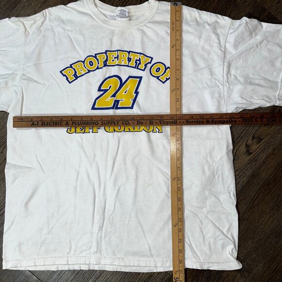 Vtg Y2K Property of Jeff Gordon 24 White SS T Shirt - Picture 3 of 8